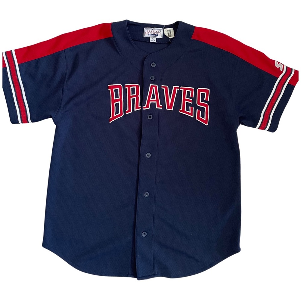 Vintage braves starter jersey blue/red